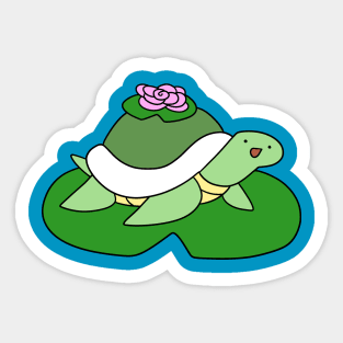 Waterlily Turtle Sticker